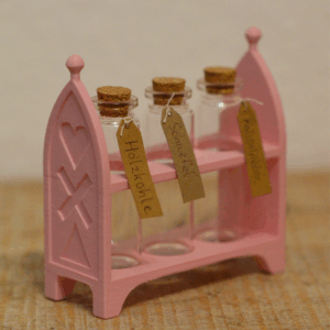 3er Sammelglas Halter mit Gläsern (pink)